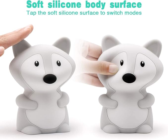 Night Light for Kids, Bedside lamp, Bedroom Light, LEDs Lights, lamp Kids, Baby Nursery lamp, Break Resistant, Eye Caring, Adjustable Brightness & Color, Touch Control - Medium Fox