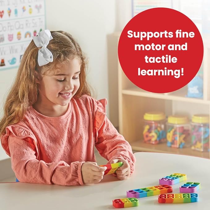 hand2mind Elkonin Box Sensory Bubble Poppers, Phonemic Awareness, Phonics Manipulatives, Science of Reading Classroom Materials, Speech Therapy Toys, Push Pop Fidget Toys for Kids, Fine Motor Tools