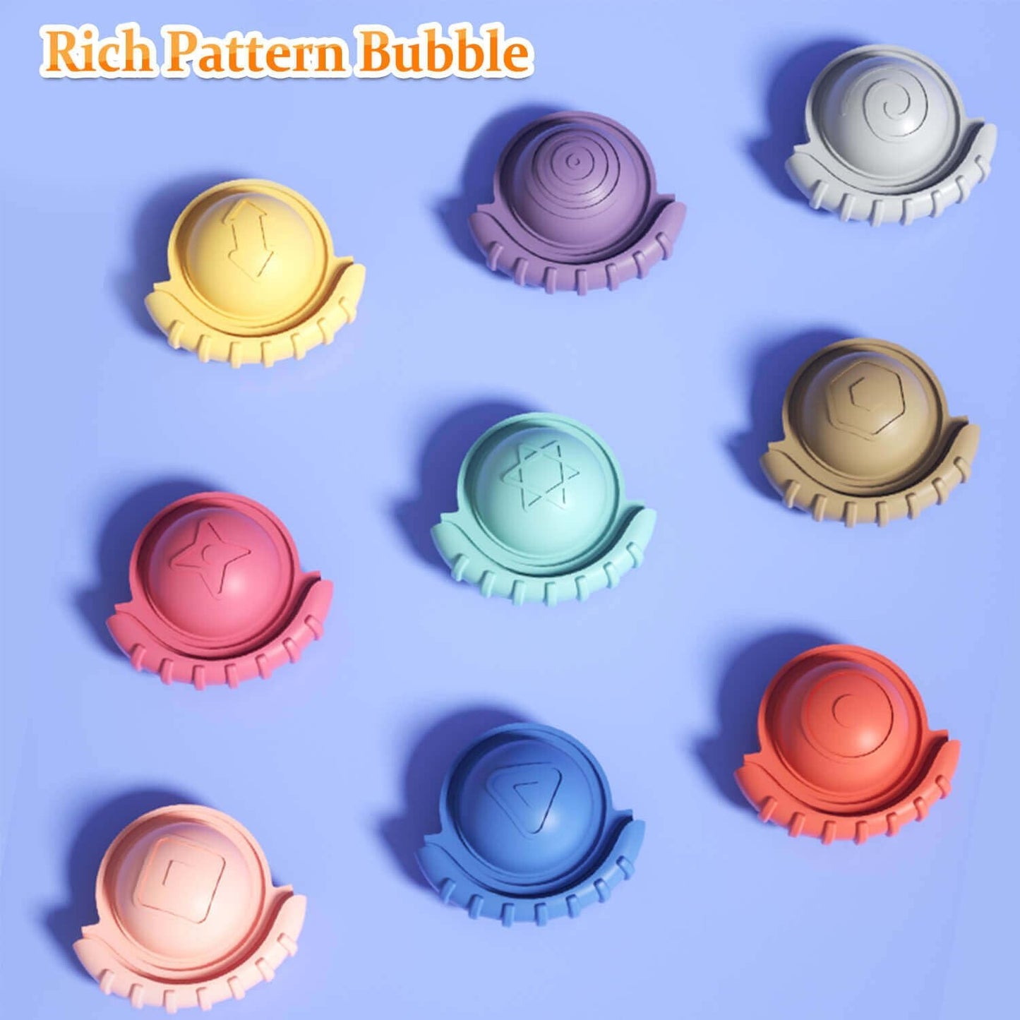 Suction Cup Spinner Toys for Baby 1 2 Year Old Boys and Girls Bath Toys Pop Sensory Fidget Spinners Toy for Toddlers 1-3 Birthday Gifts Infant Travel Toys 3 PCS