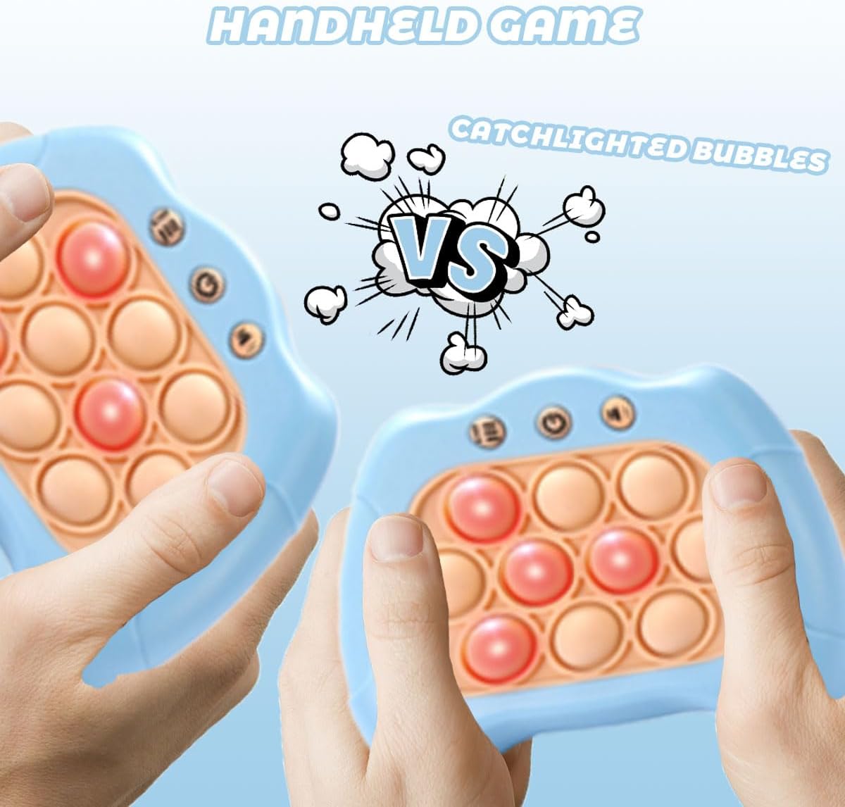 Children Quickly Push Toy Games, Adults Quickly Push Handheld Game Toys, Bubble Pressure pop-up Light Games, Birthday, Boys and Girls Autism Relief, Multiplayer PK