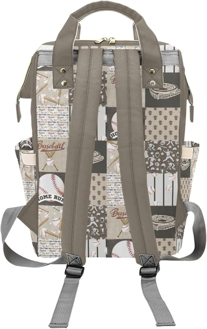 Personalized Baseball Diaper Bag with Name – Custom Baby Bag, Nursing Tote Backpack for Mom, Custom Name Mommy Daypack, Shower Gift for Baby
