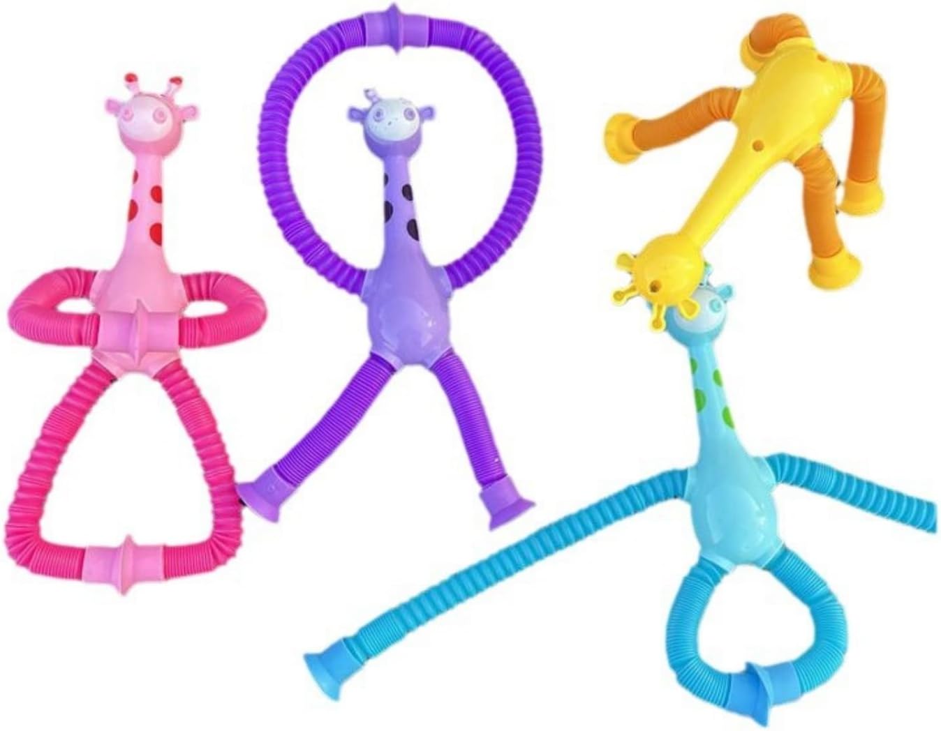 5Pcs Suction Cup pop Tube Giraff Toys, Fidget Toys for Kids Girls,Toddler Toys Age 1-2-4,Kids Toys,Sensory Toys for Kids 5-7,Suction Cup pop Tube Toys (5 Pack Giraff)