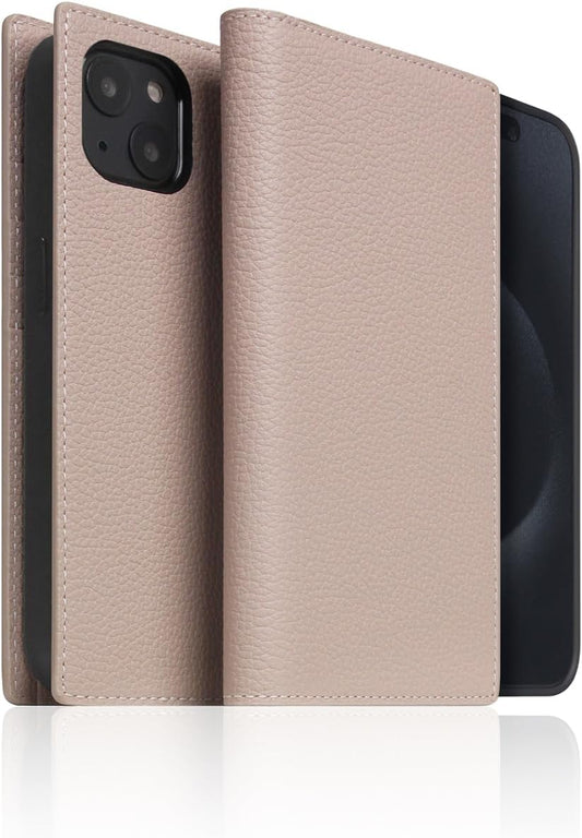 D8 Full Grain Leather Wallet Case for iPhone 15 - [2-in-1] Handcrafted Detachable Diary Style with Magnetic MagSafe Back Cover, Gift Box Included (Light Cream)