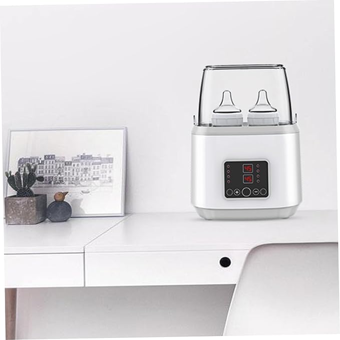 Bottle Warmer, Baby Bottle Warmer ＆ Steriliser Temperature Adjustable Portable Remote Control Baby Food Heater with LCD Display for Breastmilk or Formula, Grey