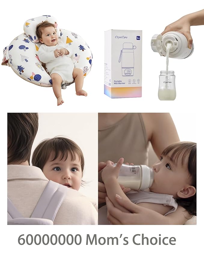 Portable Bottle Warmer, Milk Warmer for Baby with Fast Heating,16000mAh Long Battery Life for Baby on The Go,17 Oz for Travel,Car and Airplane
