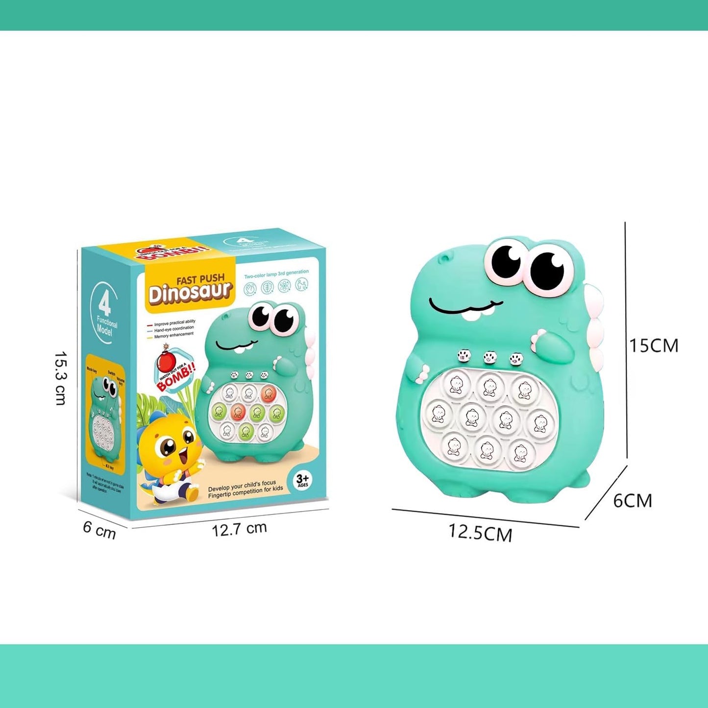 Pop GameToys for Kids 6-12, Fidget Toys for Autism Sensory Toys Mini Games, Bubble Stress Fingertip Two-Tone Luminescence Light Up GameBirthday Gifts for Boys, Girls