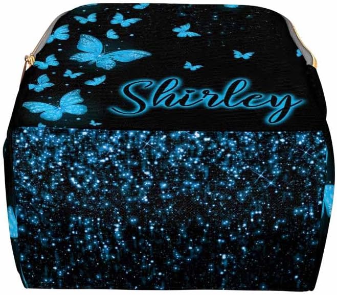 Customize Name Backpack Fashion Durable Mommy Daypack Hiking Bag Customize Diaper Bag Large Capacity Customized Name Gift Personalized Back Pack, Rainbow Butterflies