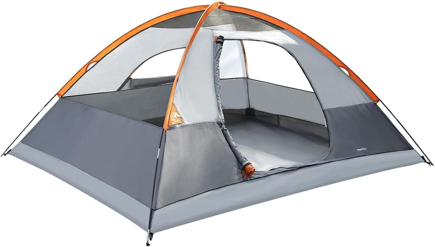 Amazon Basics Camping Tent, 3-Season Dome Design with Rainfly