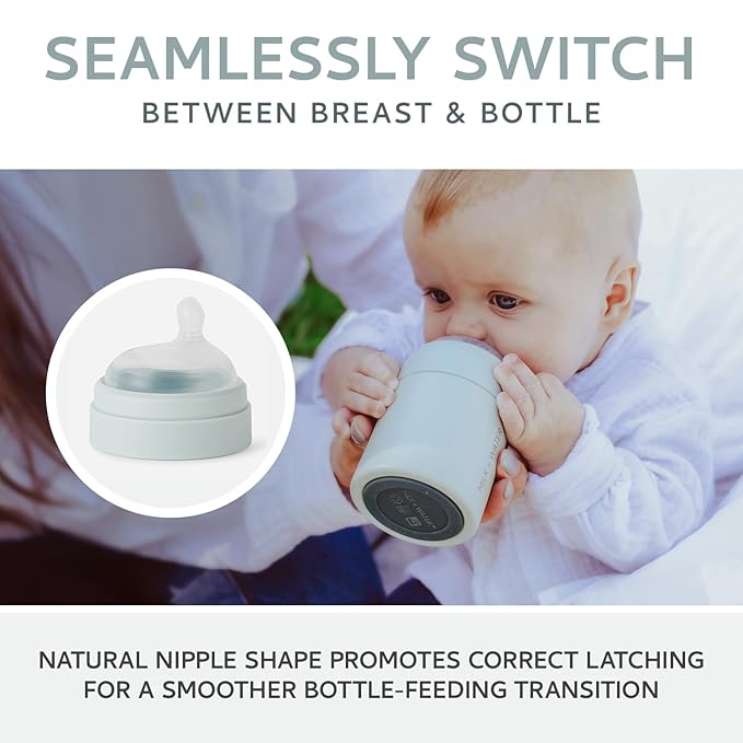 MILK & WATER Anti-Colic Nipples, Set of 2 - Fast Flow (6+ Months) Super Latch Nipple Pack - Mimics Natural Feeding for Easy Transition from Breast to Bottle - BPA-Free, Soft Silicone