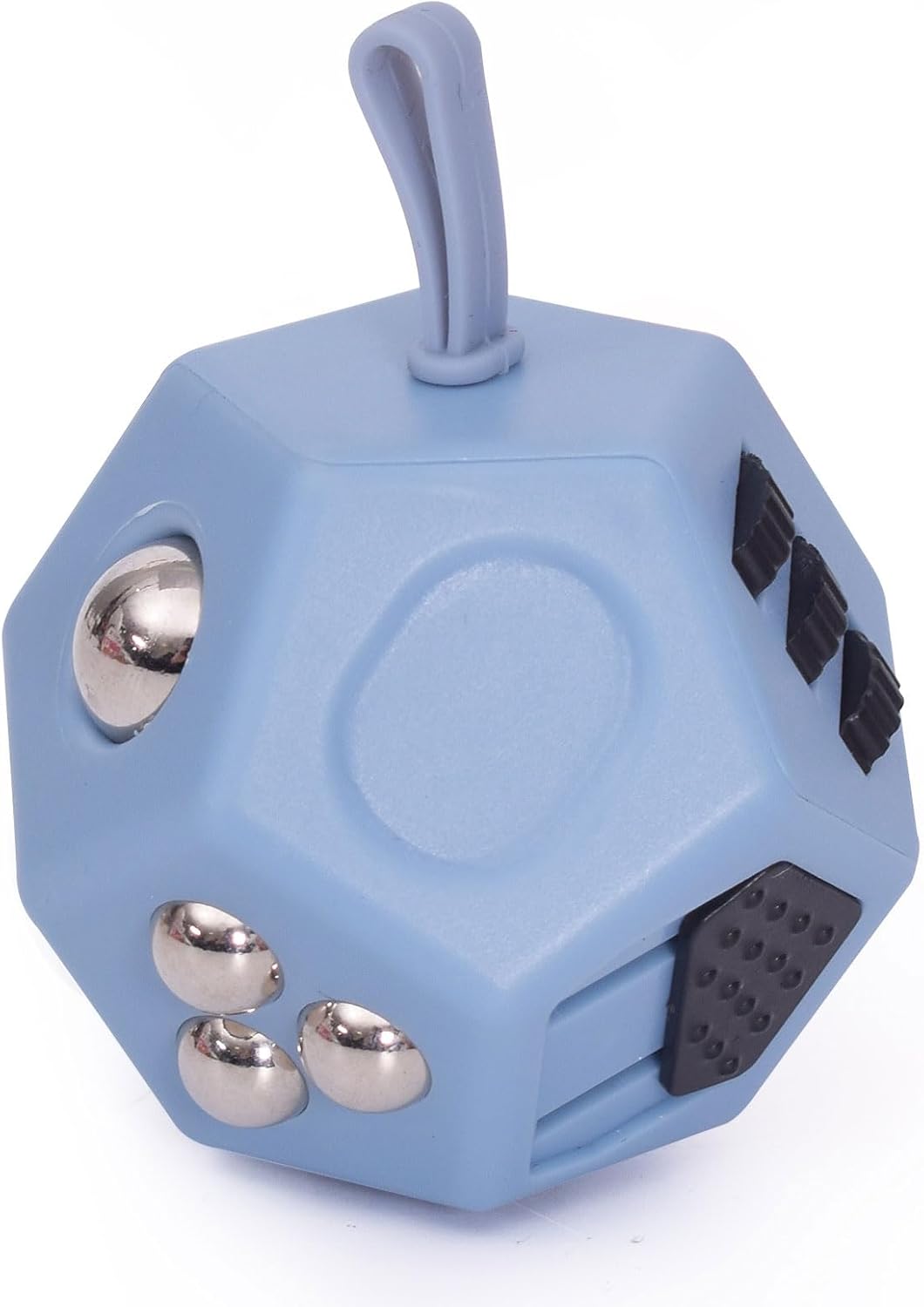 Small Fidget Toys,12 Sided Fidget Toys,Mini Cube Toys Relief Stress,Autism and Anxiety Depression Anti for Kids Adults Improve Focus (Grey)