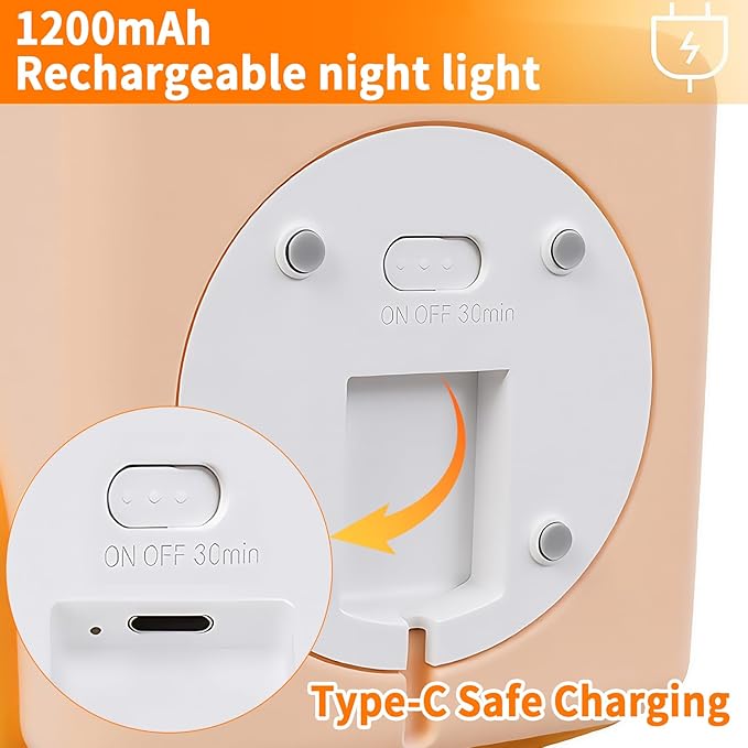 Baby Night Light, Touch Night Light with 30 Minute Timer, Soft Silicone Lamp for Nursery, Touch Lamp for Bedroom, Small Cordless Table & Bedside Lamp for Girls, Boys