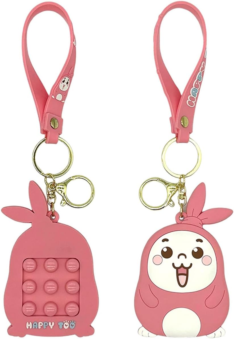 Stress Relief Pop Fidget Rabbit Toy,Adult Stress Reduction Toy, Fingertips Sensory Toy for Autism, Anxiety, ADHD, Office Relaxation, Easter Gift Stuffer, Portable (E-Stress Relief Toy)