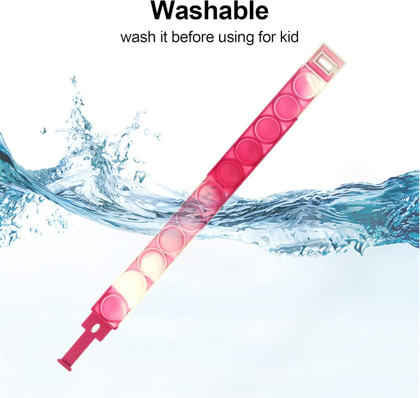 TOMOIN Pop Bracelet Fidget Toy, 30Pcs Multi-Color Bracelet Popular Wristband Fidget Watch is Suitable for Children and Adults Stress and Anxiety Relief Wristband