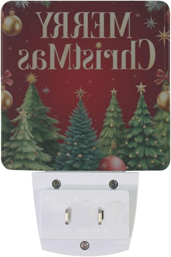 Aslsiy Night Light for Kids Christmas Tree Snowflakes Sparkling (20) Plug in Wall Lamp LED Dusk to Dawn Sensor Energy Saving Nightlight for Boys Girls Men Women