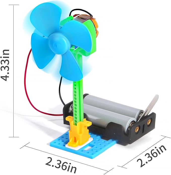 Bulk STEM Kits - 8 Set Electrical Fans, Girls Boys Crafts Science Kits for Kids Age 8-12, STEM Toys for Boys 6-8 8-10 6 7 8 10 12 13 Classroom, Engineering Activities Experiments Projects Circuit