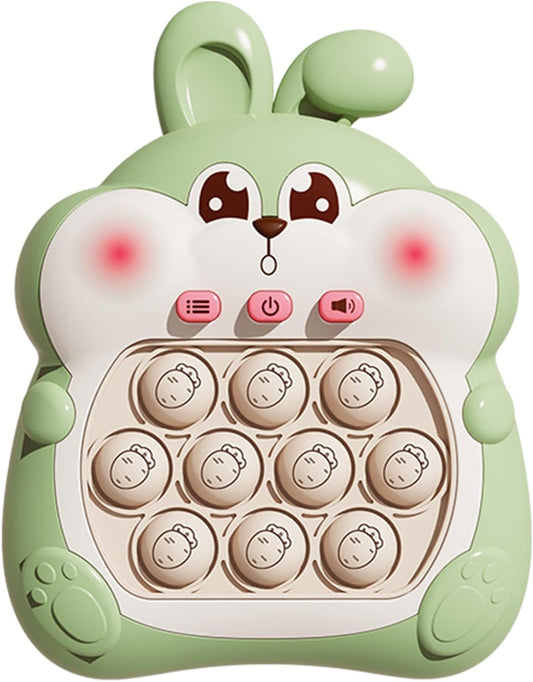 Light-Up Bunny Push Bubble Game - Funny Handheld Toy for Early Education and Quick Hitting - 999 Levels