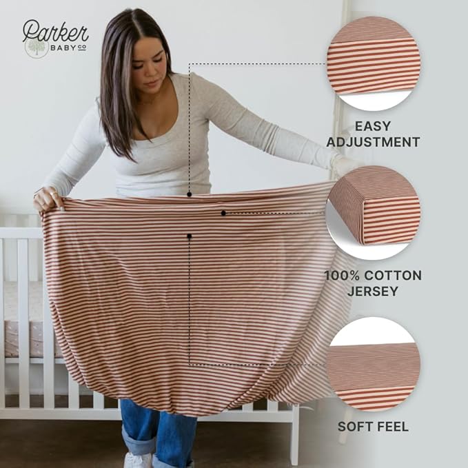 Parker Baby Soft & Durable Fitted Baby Crib Sheets | Snug Fit for Standard Crib Mattresses | Machine Washable, Fade-Resistant & Modern Nursery Designs