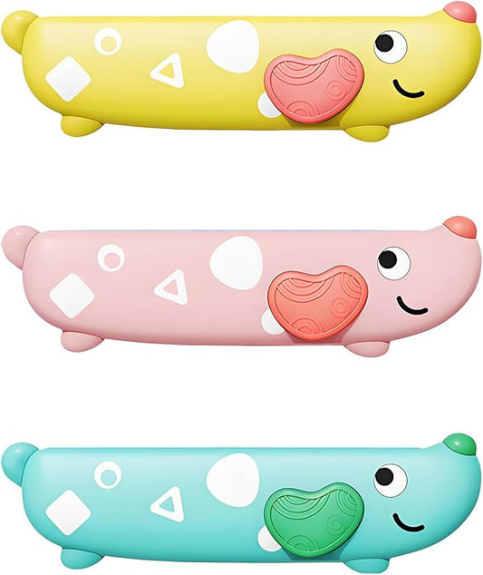 3PCS Harmonica for Kids, Beginners, Toddler muiscal Instruments Toys, Yellow, Pink, Green 16 Hole Harmonica Set, Educational Toys for Children