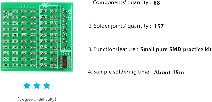 Soldering Practice Kit DIY 0805 Small SMD Circuit Kit Learn Soldering Kit For Beginners