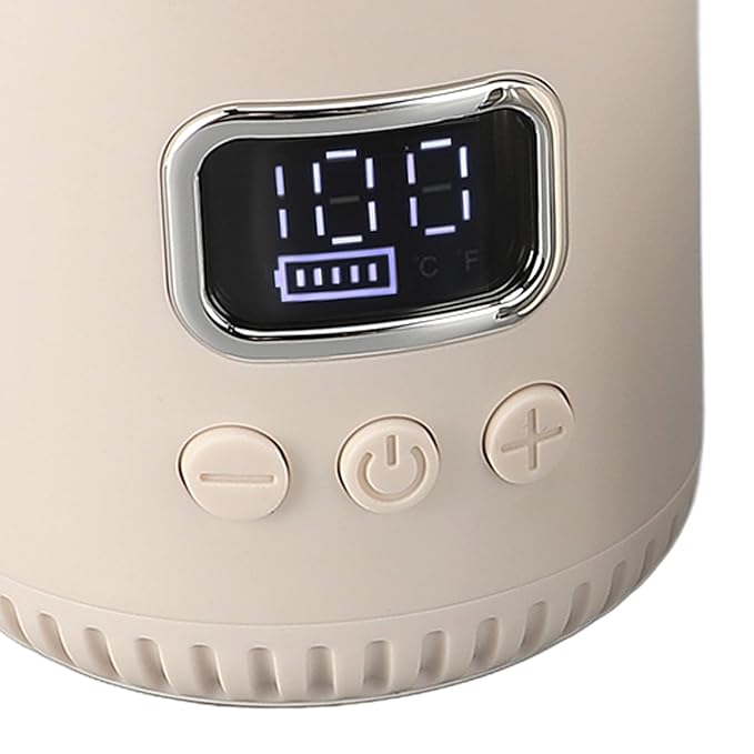 Portable Milk Warmer for Travel, 400ML Large Capacity Portable Bottle Warmer, Electric Hot Water Boiler for Breastmilk On The Go, Temperature Control 37℃ to 55℃