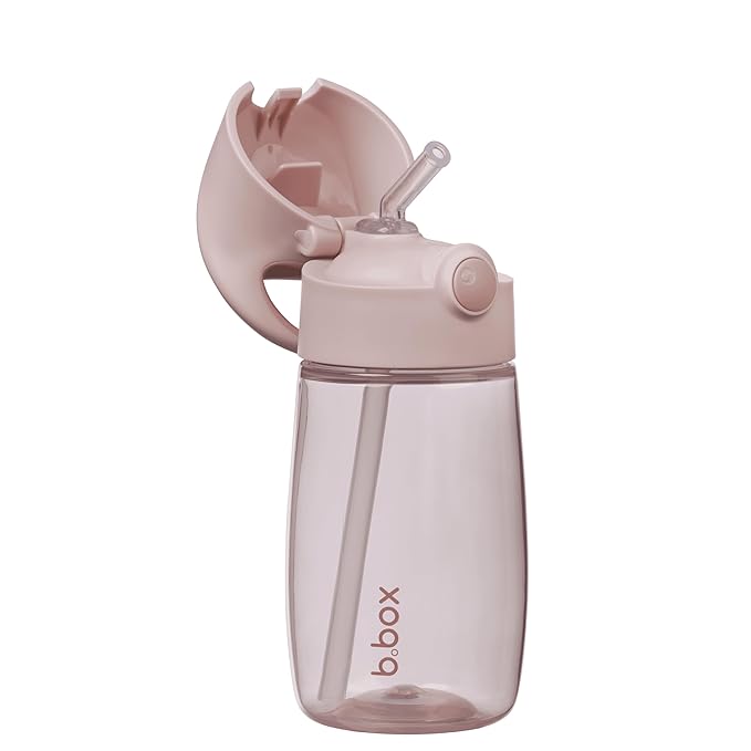 b.box 13 oz Drink Bottle Jnr - Leakproof Water Bottle for Kids & Toddlers, Easy Clean, Dishwasher Safe, BPA Free, Ideal for School, Home & Travel (Blush Crush, 13 oz)