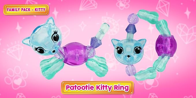 Twisty Petz Family Pack Kittys, Includes Two Bracelets and Four Rings. for Ages 6-12