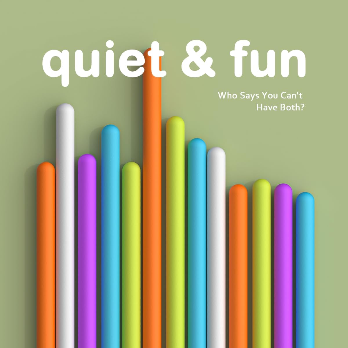 Sensory Activity Board, Silicone Fidget Toy for Calming, Stress, Anxiety, ADHD & Autism | Silent, No Mess | Kids 3+ & Adults | Includes Portable Travel Bag & 13 Strings