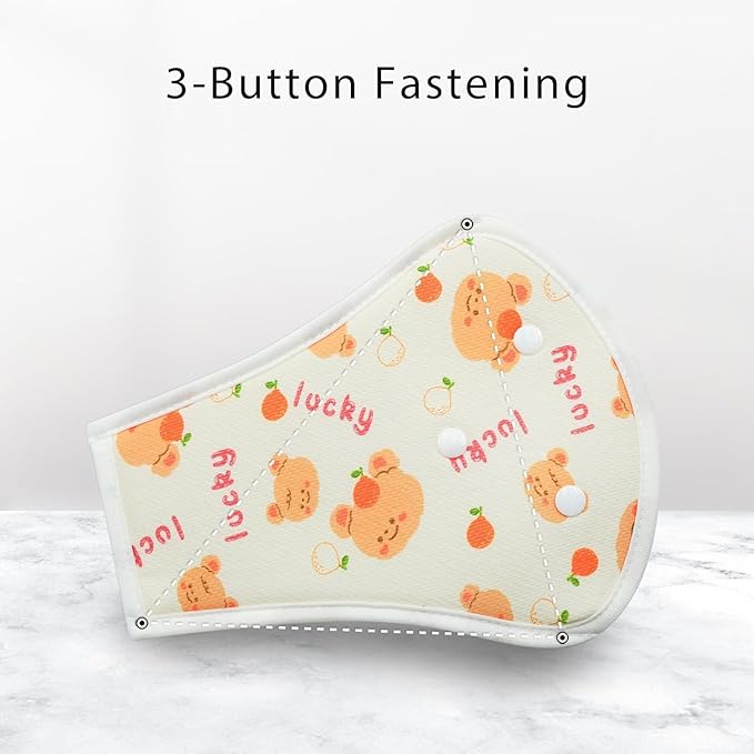 Seat Belt Cover Pad for Kids,Kid's Shoulder & Belly Cushion Protective Padding - Soft Breathable Straps Cushion Cover for Booster Seat, Strollers, and High Chairs(Luck Animal)