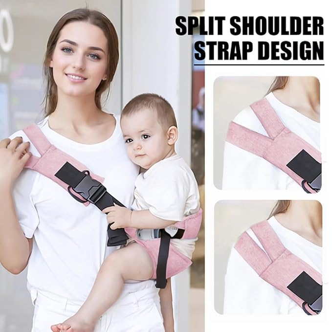 Easy to Wear Baby Sling Carrier - Compact Toddler Carrier with Adjustable Strap, Soft Padding, Non-Slip Hip Seat for Infants and Toddlers (7-44 LBS, 6-48 Months)