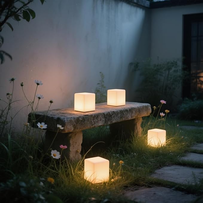 4-inch LED Cube Light, 16 RGB Color Changing Tesseract Cube Lamp with Remote, Waterproof Cordless Rechargeable Cubes Mood Lamp & Nursery Cosmic Cubes Night Light, Perfect Kids Toy Gift, Room Decor