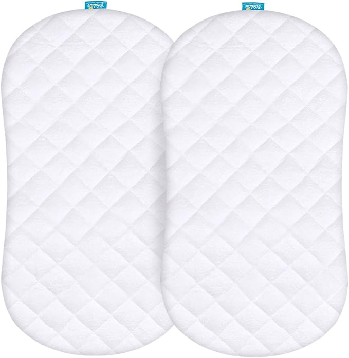 Waterproof Bassinet Mattress Pad Cover Compatible with Halo BassiNest Flex, Baby Bassinet, 2 Pack, Ultra Soft Surface, Breathable and Easy Care