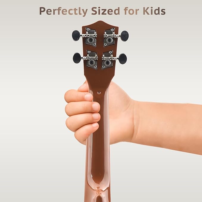 Raimy Kids Guitar Ukulele - 21in Ukulele Guitar Toys for Kids Ages 3 4 5 6 7+ Year Old Boys Girls Simulated Sound Quality Music Instruments Learning Education (Yellow)