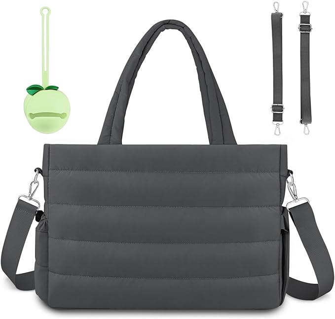 Diaper Bag Tote, Baby Diaper Tote Bags Crossbody Hospital Bag Travel Large Mommy Bag, with Silicone Pacifier Case