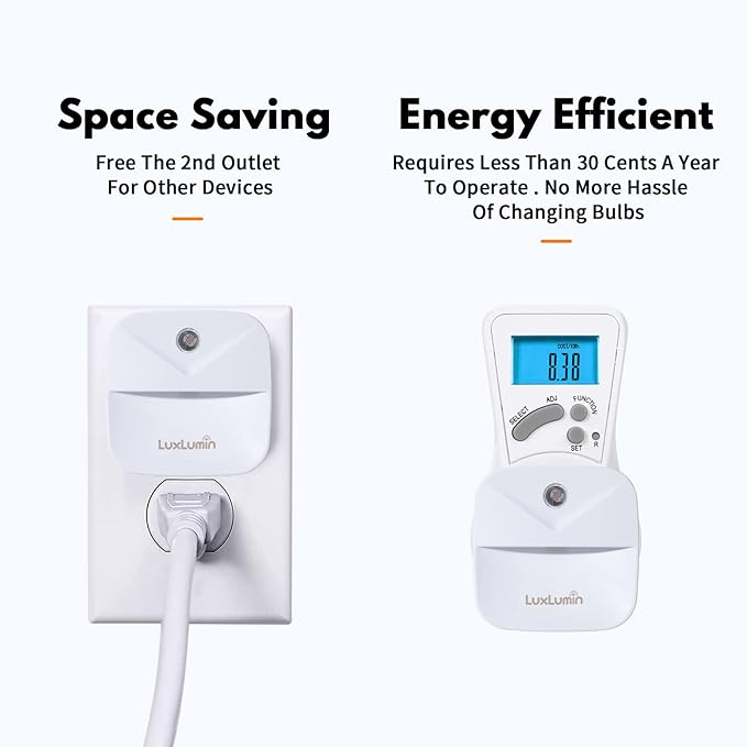 LED Night Lights Plug into Wall with Dusk-to-Dawn Sensor, Automatically Turn on and Off,Night Light for Kids,Bedroom,Bathroom,Stairs, White, 6 Packs