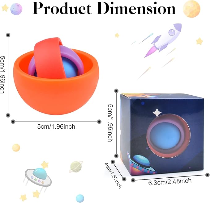 Fidget Toy for Adults, Sensory Toys for Teens 8-12, Gift Ideas for Boys Girls Teens Kids, ADHD Autism Quiet Stress Relief Finger Toy Hand Fidget Spinner