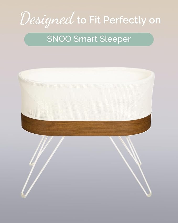 Bassinet Fitted Sheets Compatible with SNOO Happiest Baby Oval Bassinet - Buttery Soft, Silky Comfort, Premium Stretchy Jersey Knit Sheets - Sky + Sage + Cloud, 3 Pack