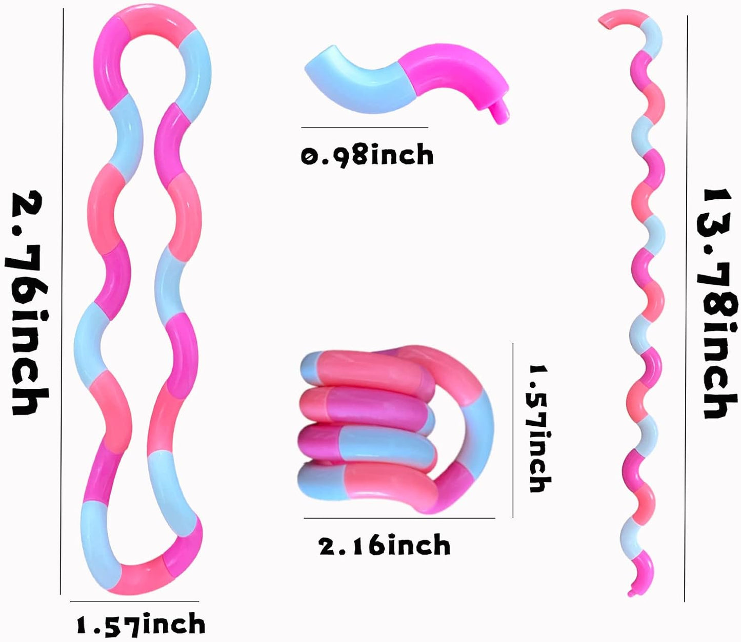 Random Multicolored Quiet Fidgets Toys for Unique Fidget Experience, Anti Anxiety Sensory Toys Combine into Pop Fidgets Shapes, Relax Therapy Educational Toy for ，Party Supplies (36)