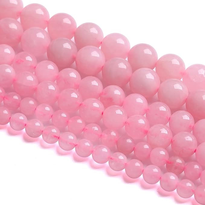 12MM 32PCS Natural Stone Brazilian Rose Quartz Crystal Beads for Jewelry Making DIY Bracelet