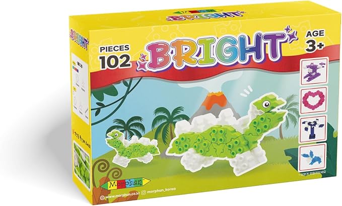 STEM Toys for Kids Ages 3 Bright 2025 | Educational Building Blocks Set | 102-Piece BPA-Free Plastic Construction Kit | Creativity & Fine Motor Skills | Instruction Booklet - Sky Blue