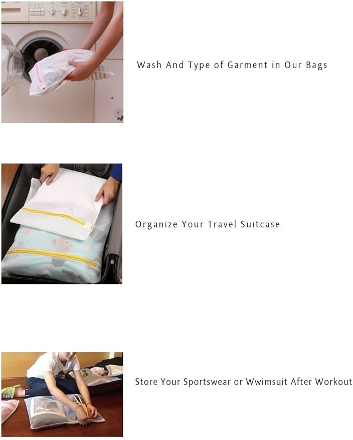 Washing Bags,Clothing Washing Bags,5 Medium for Laundry,Blouse, Hosiery, Stocking, Underwear, Bra and Lingerie, Travel Laundry Bag Pack of 5