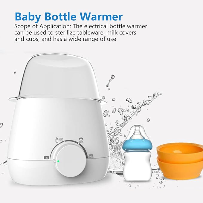 Bottle Warmer Fast 5 Minutes Heating Feed Warmer, Milk Warmer Baby Food Warmers Automatic Thermostat, Baby Food Heater On The Go for Reheating, Defrosting, Steam(110V)