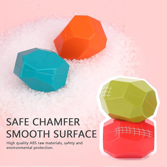 Jumbo Balancing Stones Toy Set, Polyhedral Plastic Stacking Rocks Educational Creative Preschool Arts Learning Sensory Building Blocks Puzzle Toy for Toddler