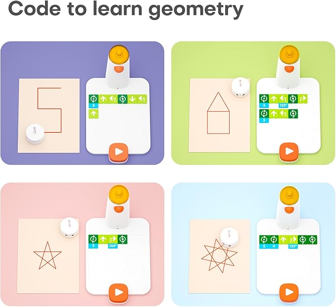 Coding Robot Set for Kids Ages 4+, STEM Robotics for Toddles to Learn Early Programming, Educational Toy for Homeschool & Classroom Ages 4-10