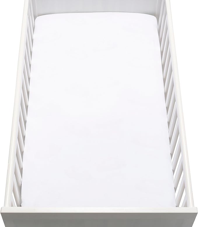 Newton Baby Fitted Single Layer Crib Sheet (2-Pack) - Ultra Breathable and Soft, Organic Cotton, Fits All Standard Cribs, Plain White