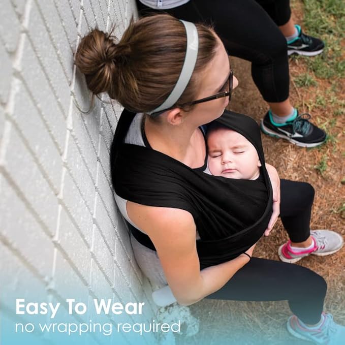 Breeze Baby K'tan Baby Carrier, #1 Easy Pre-Wrapped Baby Sling Gift | Breathable 100% Cotton Mesh | Hands Free Wrap for Infants | No Rings Or Buckles | Newborn to Toddler up to 35lb, X-Large (22-24)