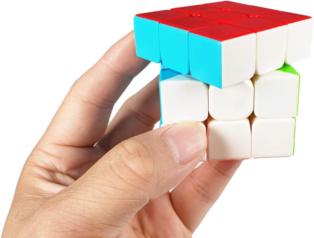 Speed Cube 3x3 Stickerless with Stand and Tutorial – Easy Turning, Smooth Play, Durable Magic Puzzle Toy for Kids and Adults