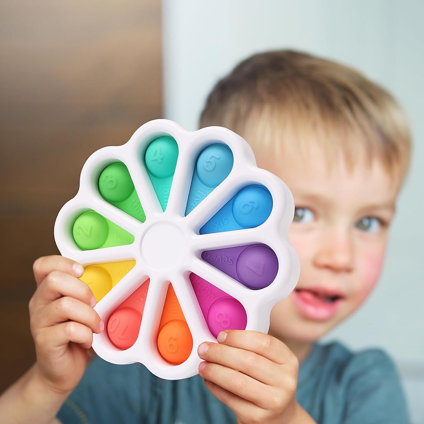 Dimple Digits Fidget Sensory Montessori Toys for Toddlers 1-3 Year Old, Baby Toys 6-12 Months Toddlers Push and Popping Bubbles Fine Motor Skill, Simple Poppers Dimple 1 Year Old Boy Girl Toys Gifts