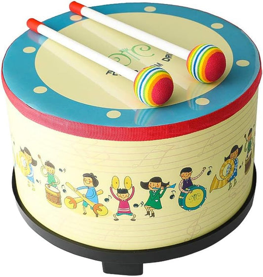 Floor Tom Drum 10 inch Gathering Club Carnival Colorful Percussion Instrument with 2 Mallets Music Drum for Child Special Christmas Birthday Gift(10 inch)