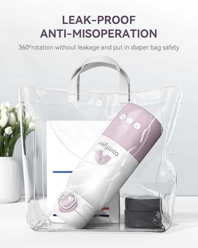 Portable Baby Bottle Warmer for Travel, Portable Milk Warmer with Fast Heating & Long Battery Life, Instant Breast Milk, Formula/Water Bottle with 12 Ounces Big Capacity, Baby Flask for Vehicle