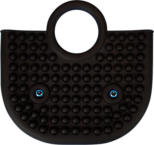 BABANA Fidget Purse for Girls - Bubble Push Pop Bag with Crazy Eyes, Silicone Fidget Handbag Toy for Kids | Birthday, Easter
